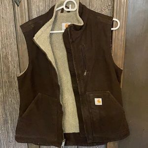 CARHARTT Washed Duck Sherpa Lined Vest